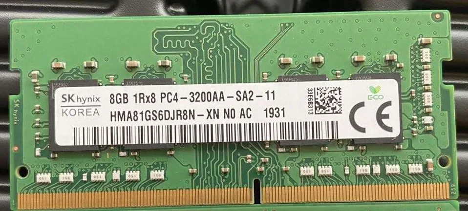 SK hynix SK hynix HMA81GS6DJR8N-XN 8GB 3200 DDR4 SODIMM laptop RAM — foto do produto