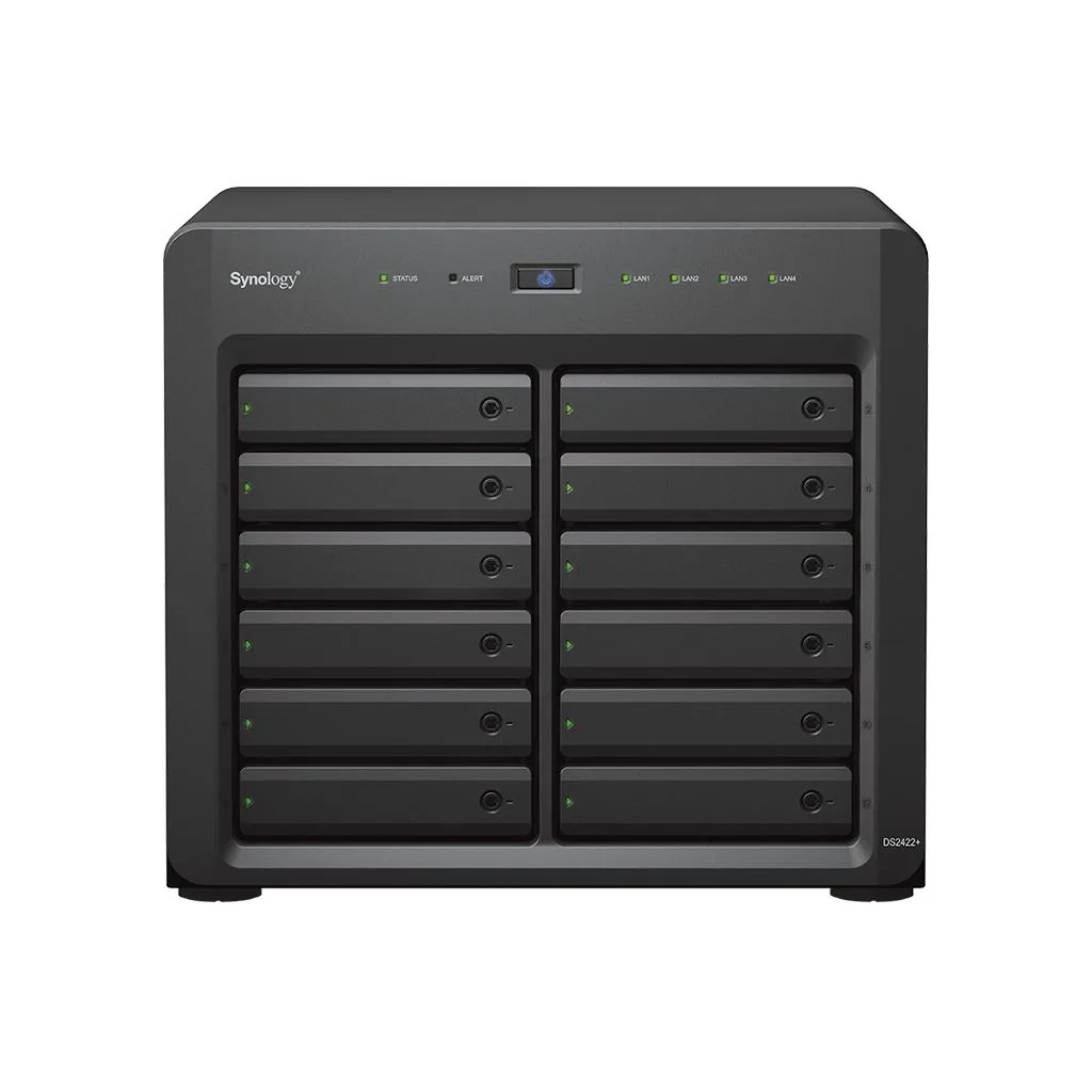 Synology Inc. Synology Inc. DS2422+ rackmount NAS 12-bay Ryzen V1500B 2.2GHz 32GB 144TB — product photo