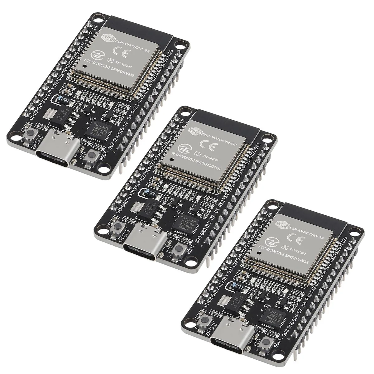 KEHIPI KEHIPI 3PCS ESP32 ESP-WROOM-32 CP2102 USB-C 30pin Development Board — zdjęcie produktu
