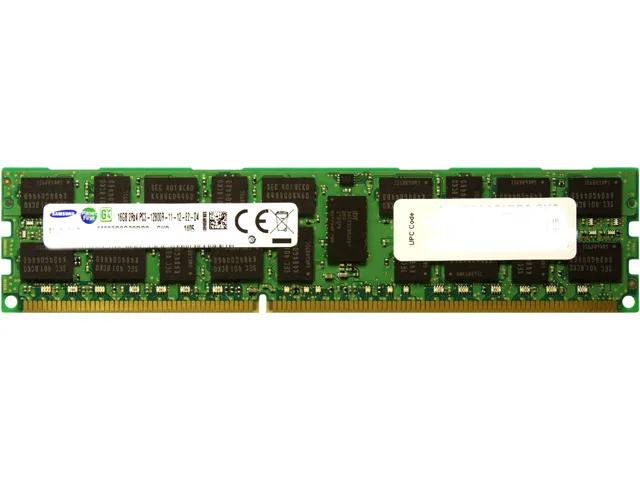 Green 240-pin DDR3 DIMM with black chips and silver contacts