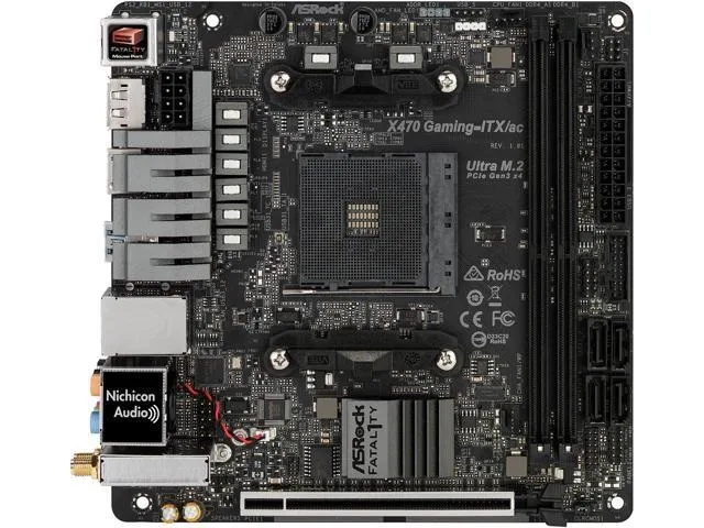 ASRock ASRock Fatal1ty X470 Gaming-ITX/ac AMD motherboard — photo du produit
