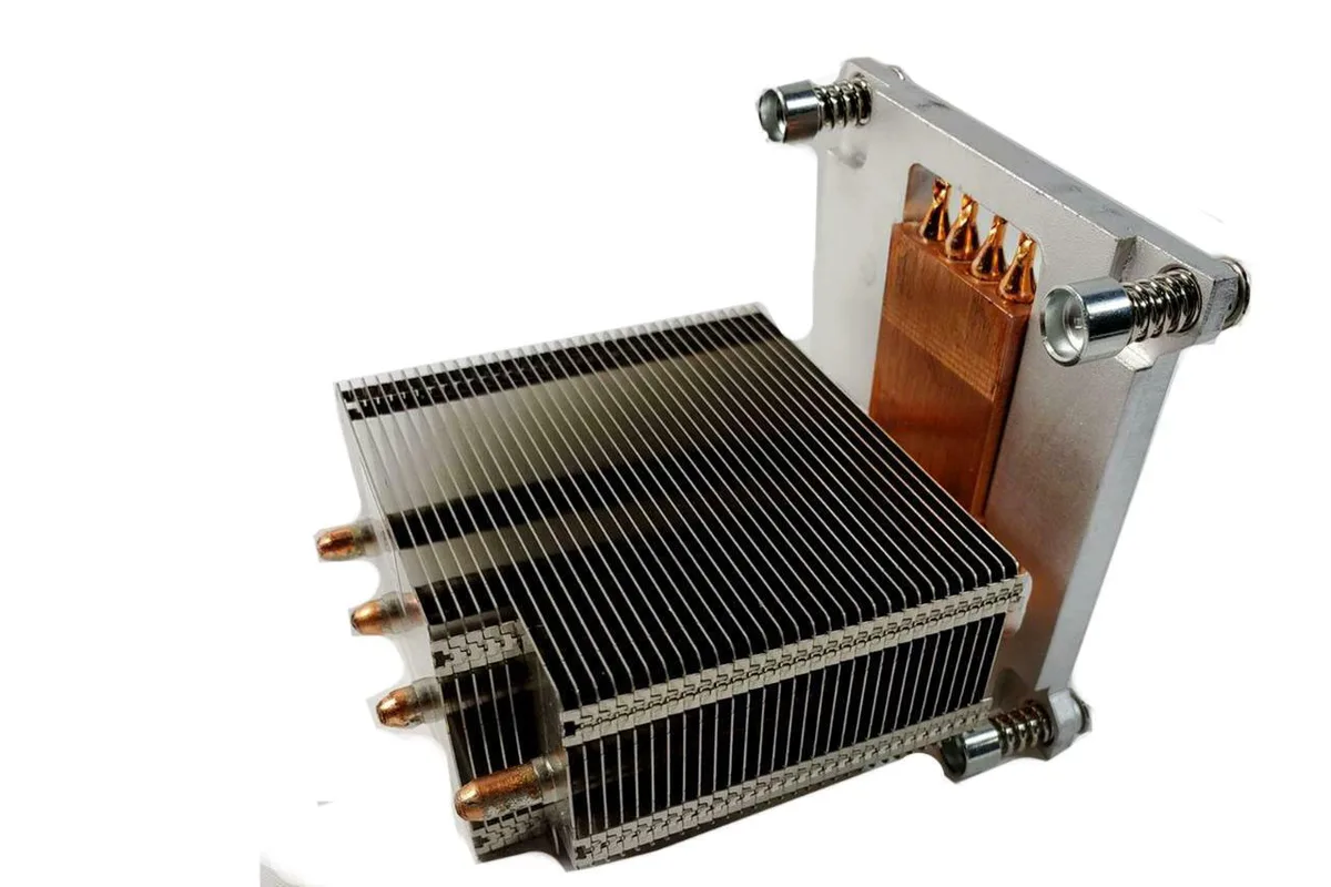 Silver aluminium heatsink with fin array for Dell Precision workstations