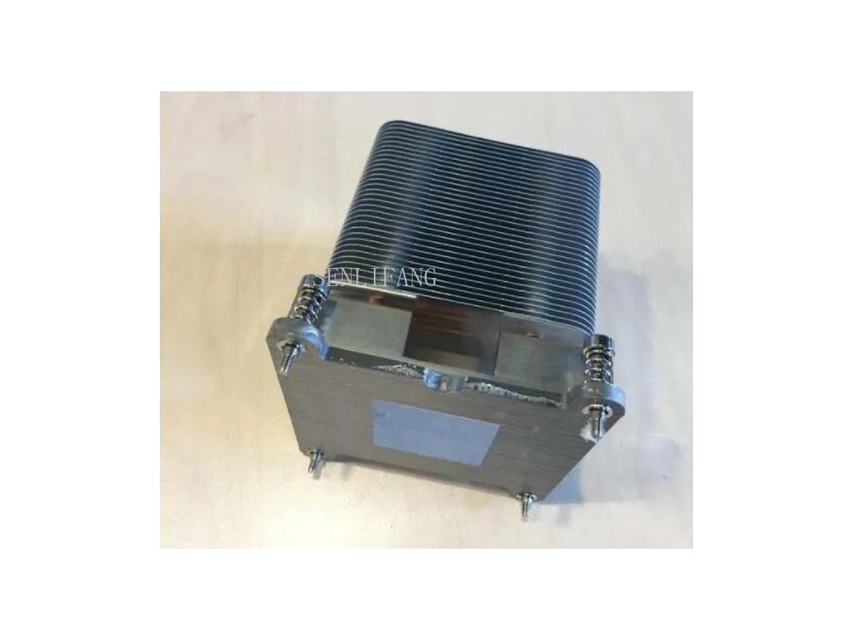 Silver metal CPU air cooler heatsink with fin array