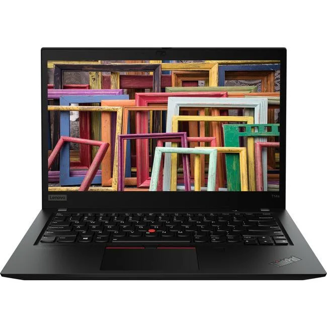 Black 14 inch ThinkPad T14s laptop, matte non-touch display, fingerprint reader