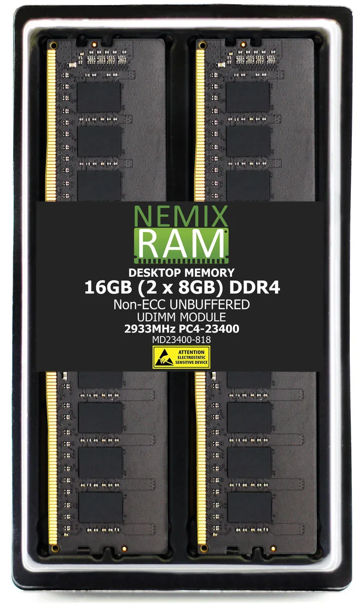 NEMIX RAM NEMIX RAM 16GB (2x8GB) DDR4 2933 CL21 1.2V 288-Pin UDIMM Kit for Supermicro X12SCQ/X12SCZ-QF — صورة المنتج