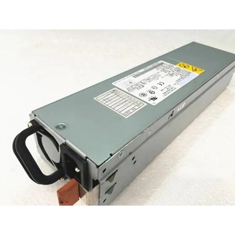 Rectangular silver ATX power supply unit with ventilation grille and power socket
