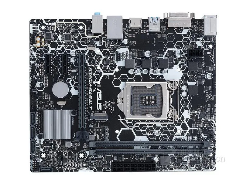 Green Micro ATX motherboard with black LGA 1151 socket and four DDR4 slots