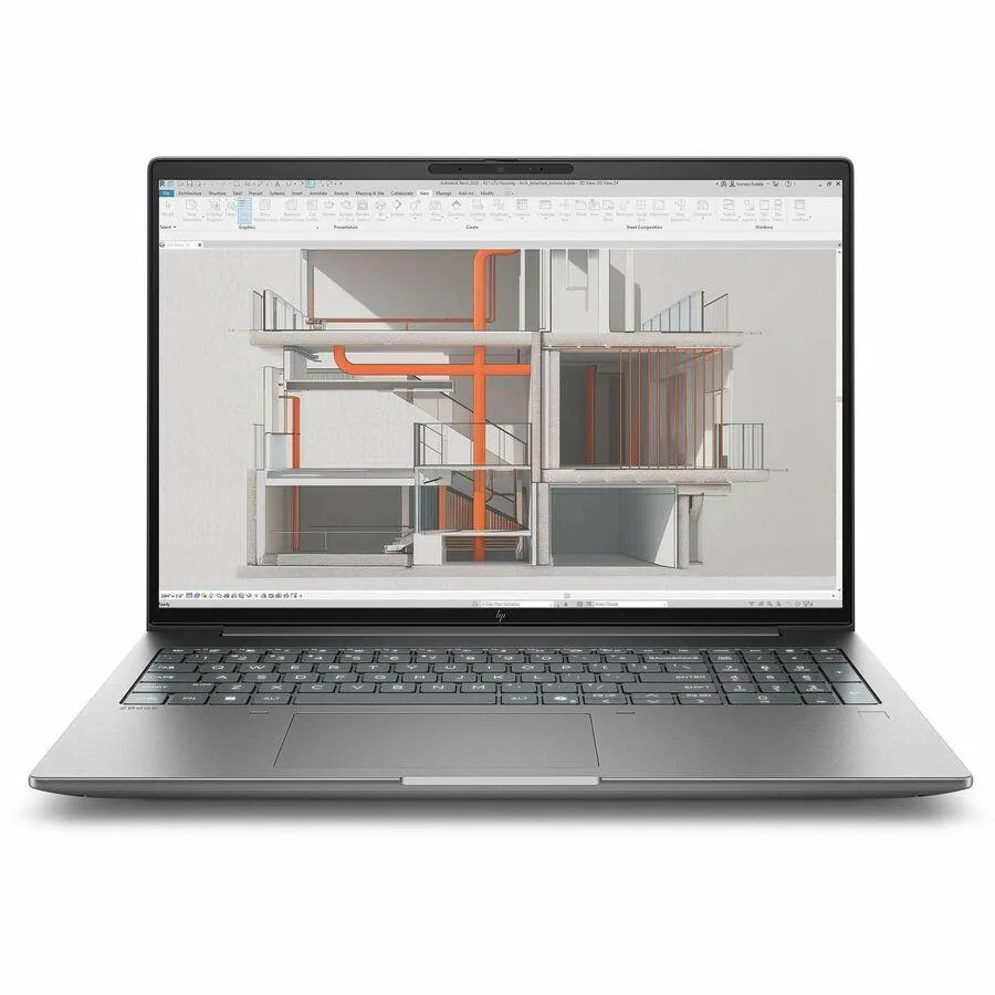 Silver 16-inch mobile workstation, slim clamshell, matte finish