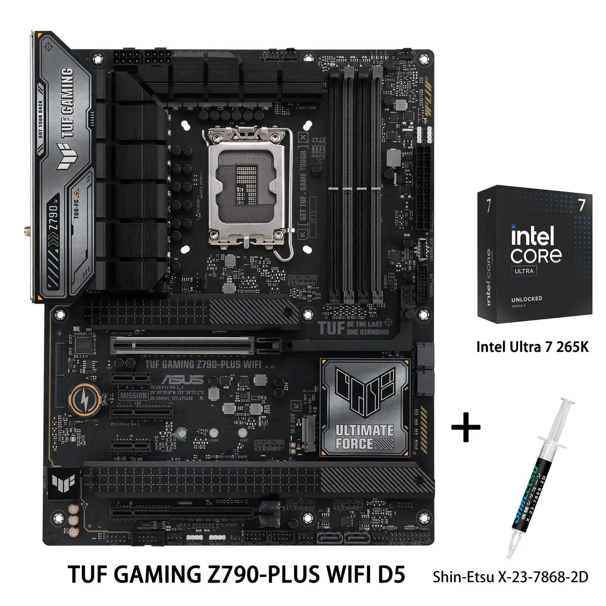 ASUS ASUS TUF GAMING Z790-PLUS WIFI D5 Intel motherboard & Ultra 7 265K CPU combo — product photo