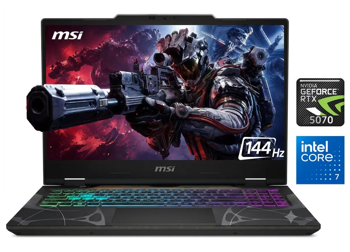 MSI MSI Cyborg AI Gaming Laptop 15.6" FHD 144Hz RTX 5070 Core 7 240H 32GB 2TB Black — product photo