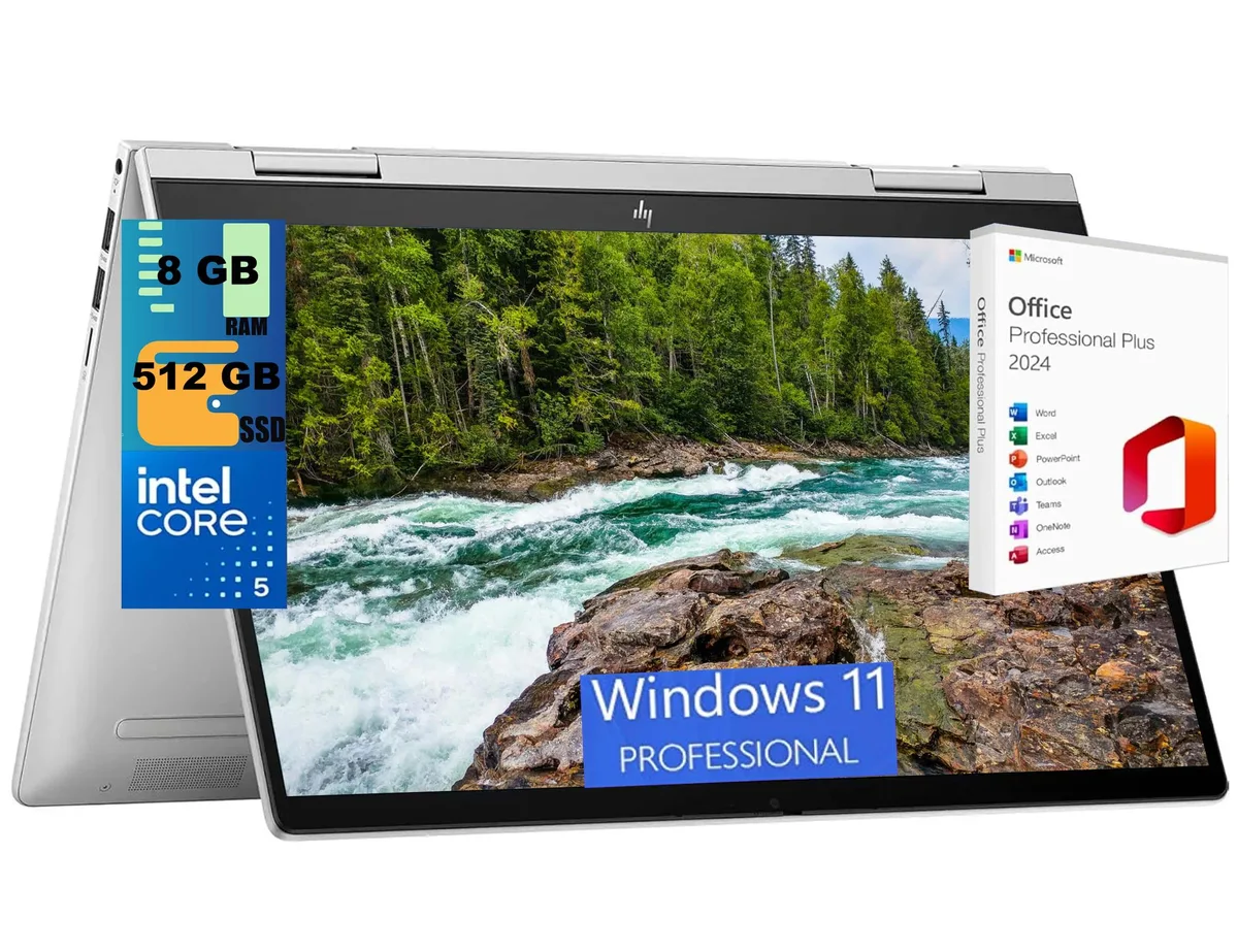 HP HP Envy x360 14 laptop Intel Core 5 120U 10-core 8GB 512GB SSD — product photo
