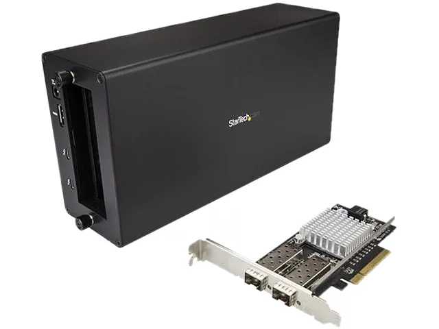 STARTECH STARTECH BNDTB210GSFP Thunderbolt 3 PCIe enclosure with 2 SFP+ and DisplayPort — 제품 사진