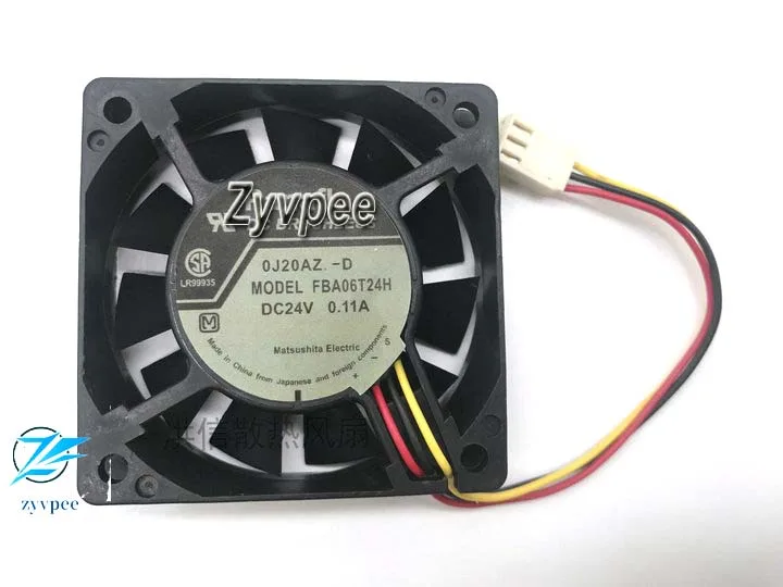 Zyvpee Zyvpee FBA06T24H 60x15mm DC24V 0.11A Ball 3-Pin Inverter Case Fan — 제품 사진