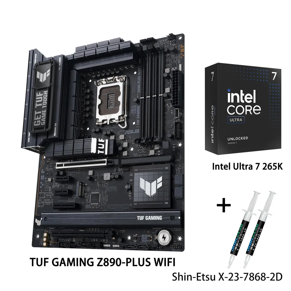 ASUS ASUS TUF GAMING Z890-PLUS WIFI Intel motherboard & Core Ultra 7 265K CPU Combo — product photo
