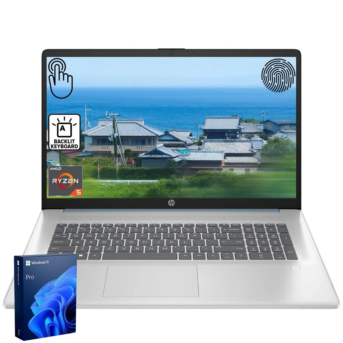 HP HP 17.3" Touch Laptop Ryzen 5 7430U 16GB 1TB NVMe Blue — photo du produit