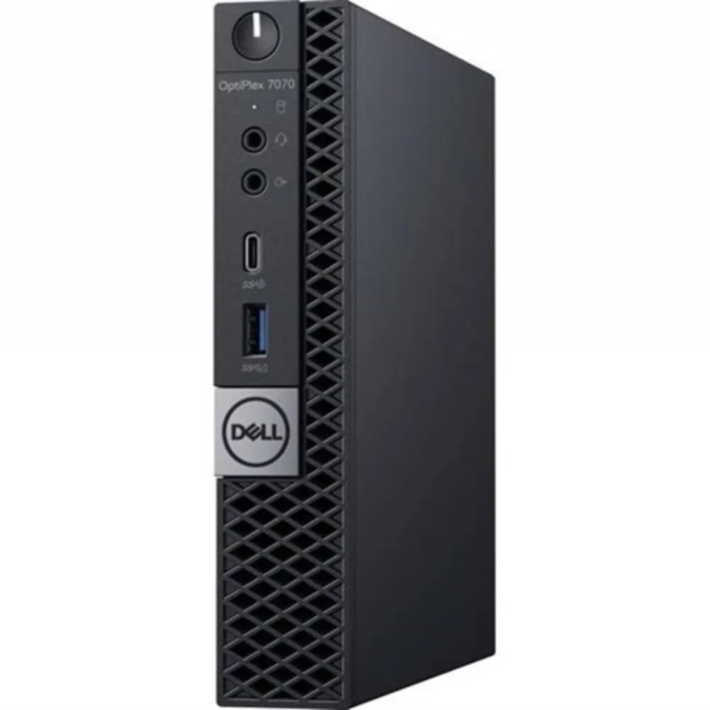 Small matte black desktop tower standing upright