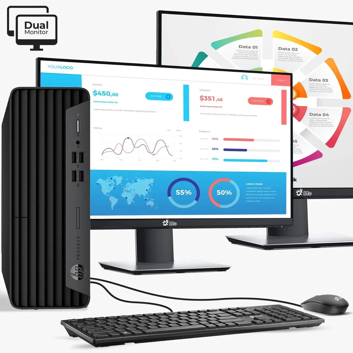 Black HP EliteDesk 806 G6 small form factor desktop tower