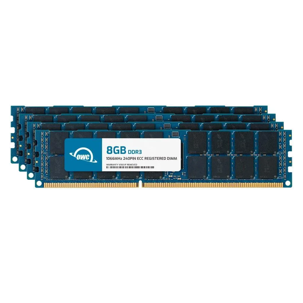 OWC OWC 32GB (4x8GB) DDR3 1066 PC3-8500 CL7 2Rx4 240-pin 1.5V ECC Registered RDIMM server RAM — photo du produit