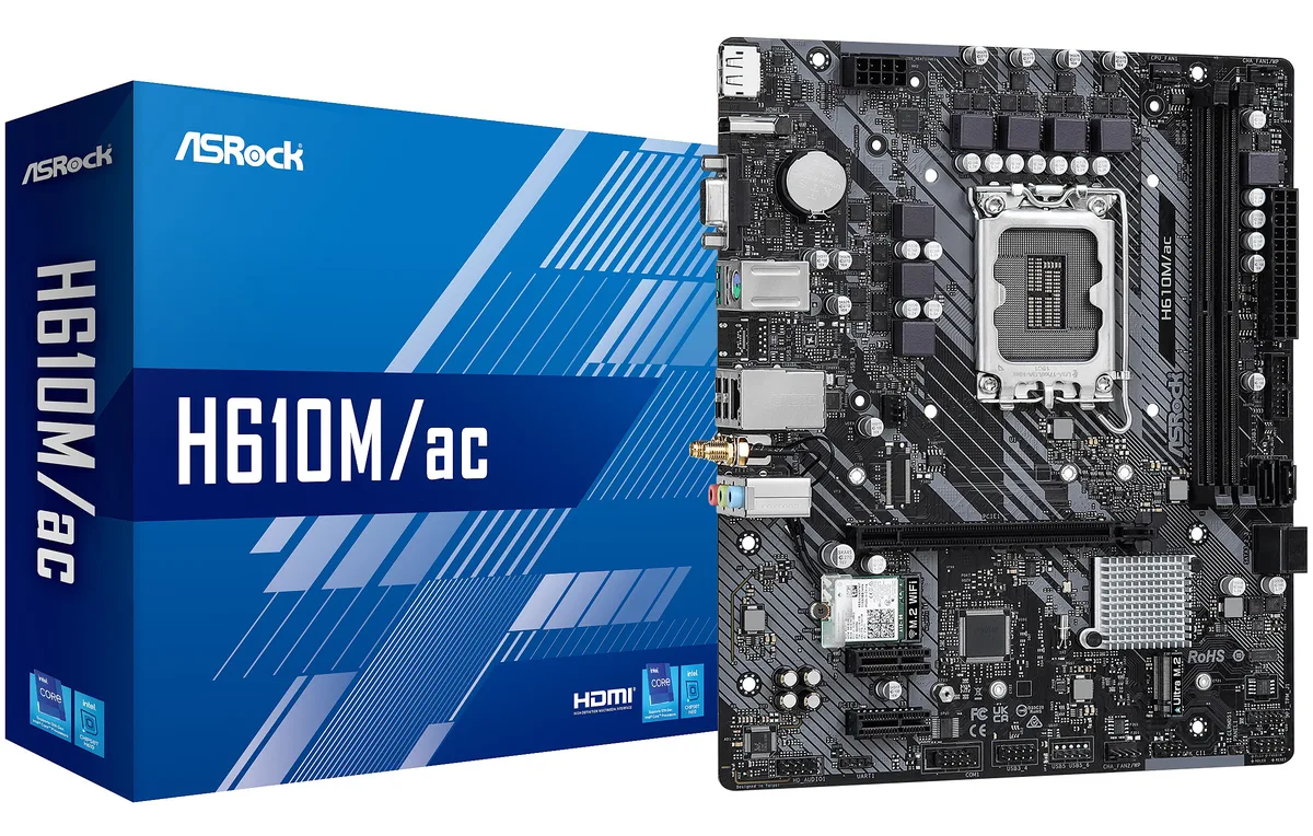 ASRock ASRock H610M/AC Intel motherboard LGA 1700 DDR4 mATX — product photo