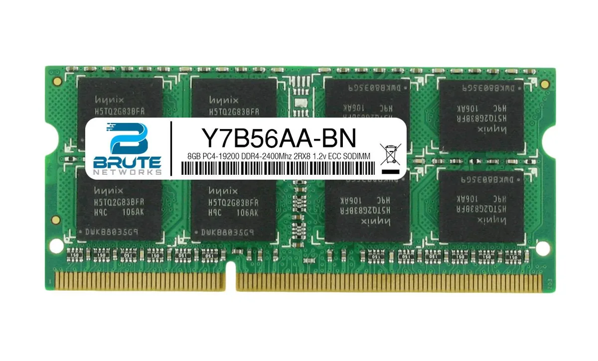 Green rectangular DDR4 SODIMM module with black chips and gold edge connector