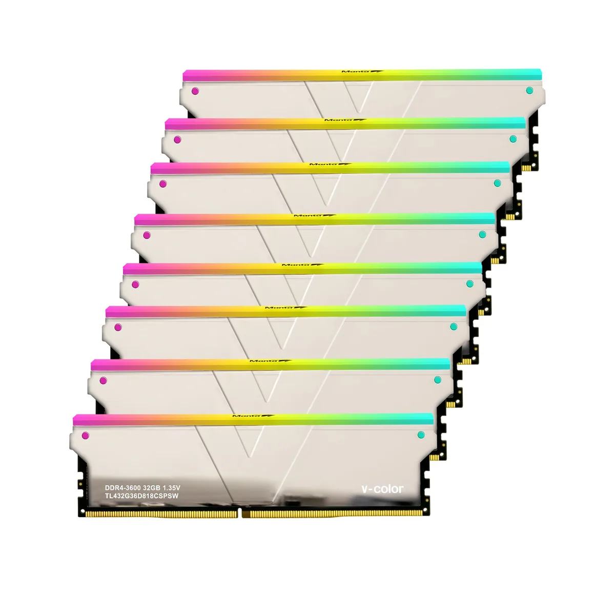 V-color V-color Skywalker Plus RGB DDR4 3600 256GB (8x32GB) CL18 desktop RAM — product photo