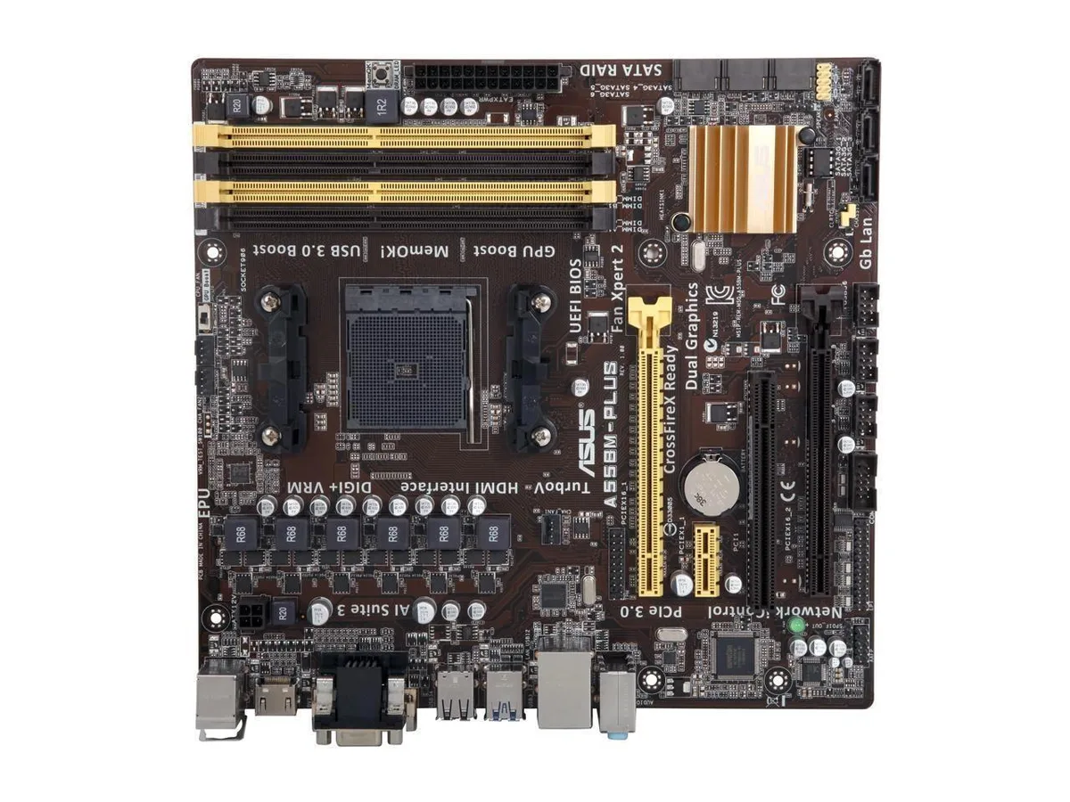 ASUS ASUS A55BM-PLUS AMD A55 Micro ATX motherboard Socket FM2+ DDR3 64GB — photo du produit