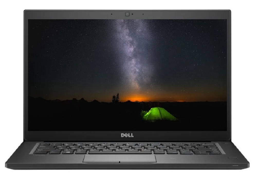 Black Dell Latitude E7470 laptop closed lid 14 inch screen webcam