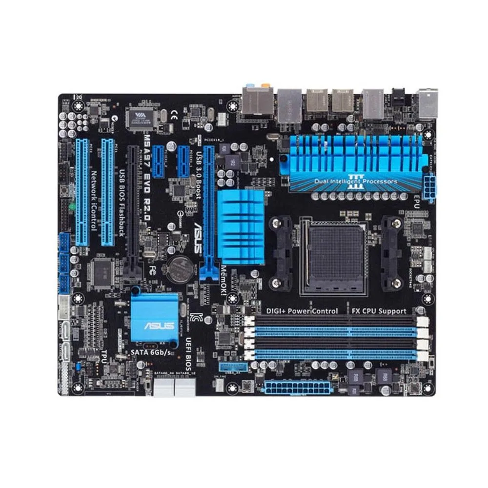 ASUS ASUS M5A97 EVO R2.0 AMD 970 Socket AM3+ DDR3 32GB ATX motherboard — product photo