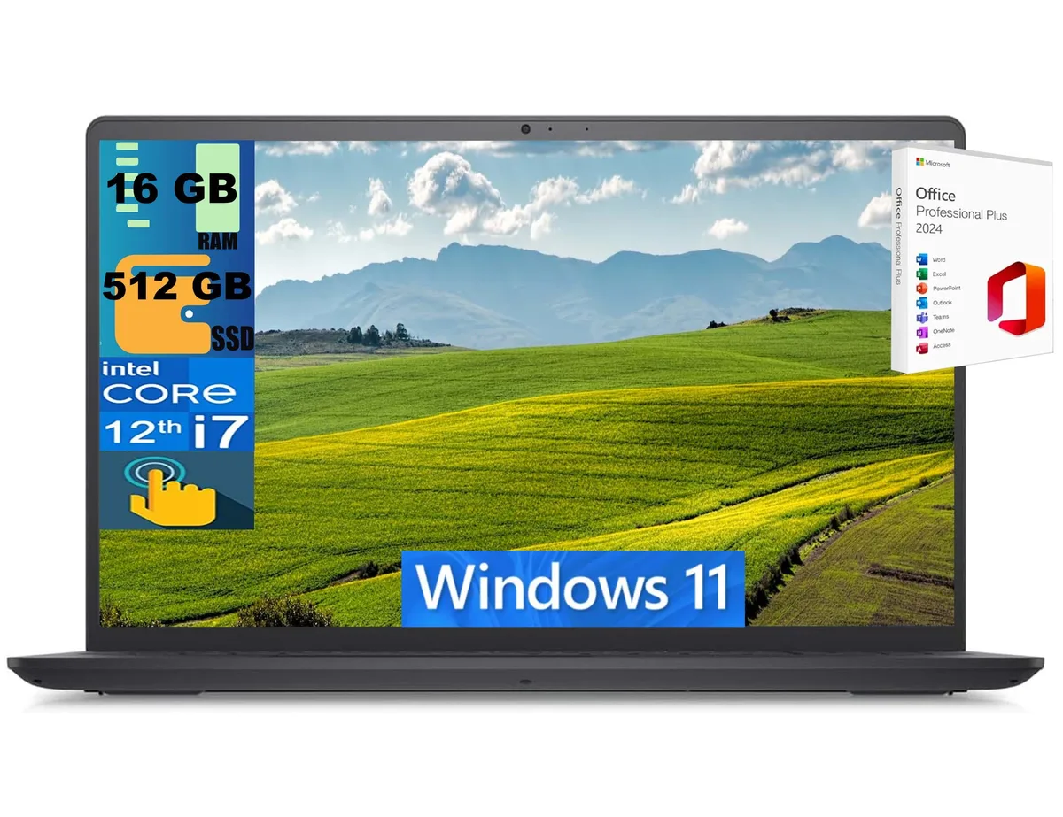 DELL DELL Inspiron 3520 15 laptop i7-1255U 10-core 16GB 512GB 15.6 FHD touch — product photo