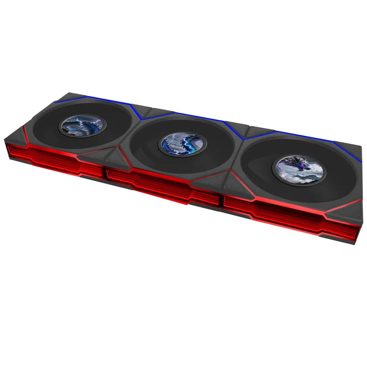 Lian Li Lian Li UNI FAN TL LCD Flex 120mm Normal Blade ARGB 3 Pack Black — foto produk