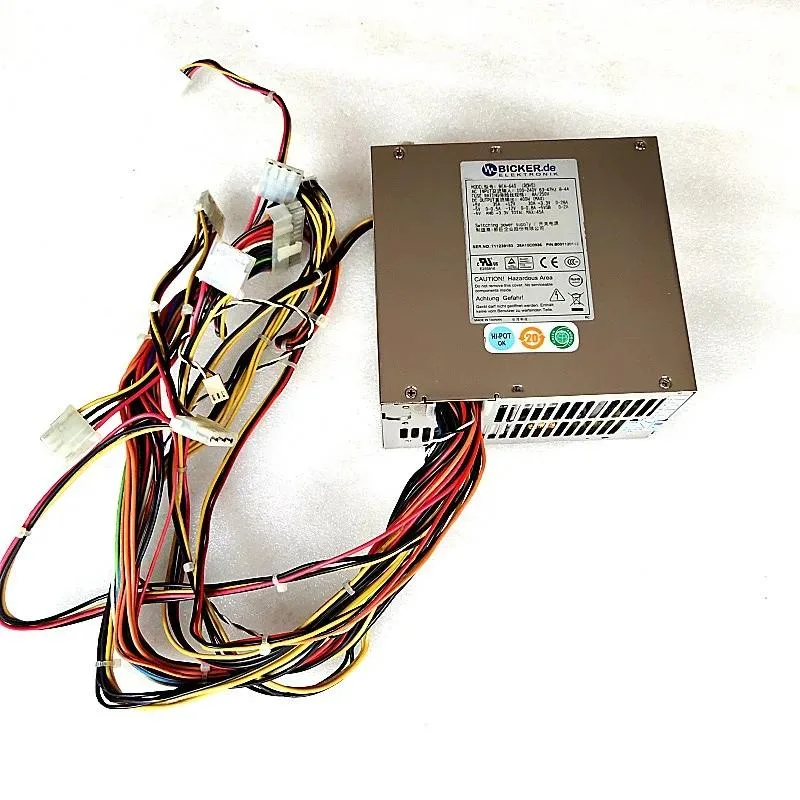 Rectangular ATX power supply unit in black metal finish