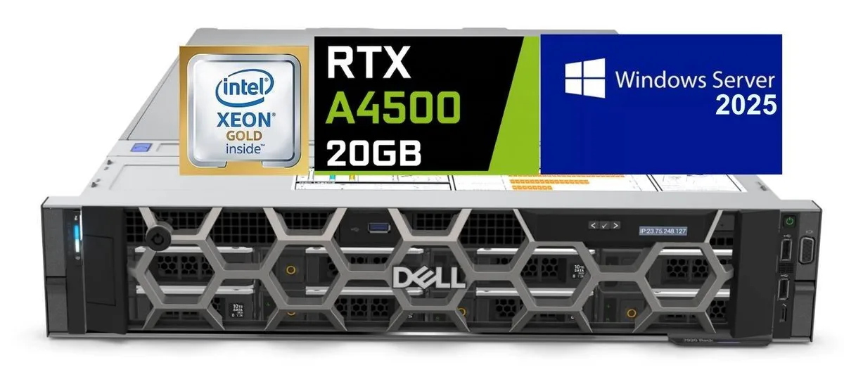 Dell Precision 7920 2U rack server, silver chassis, front drive bays, rack ears