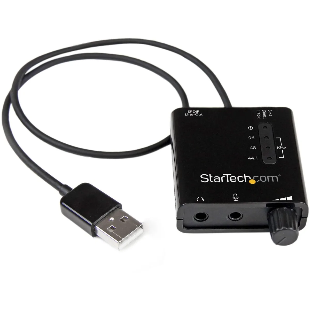  StarTech.com ICUSBAUDIO2D USB Sound Card with SPDIF 96 KHz 24-bit Black — صورة المنتج