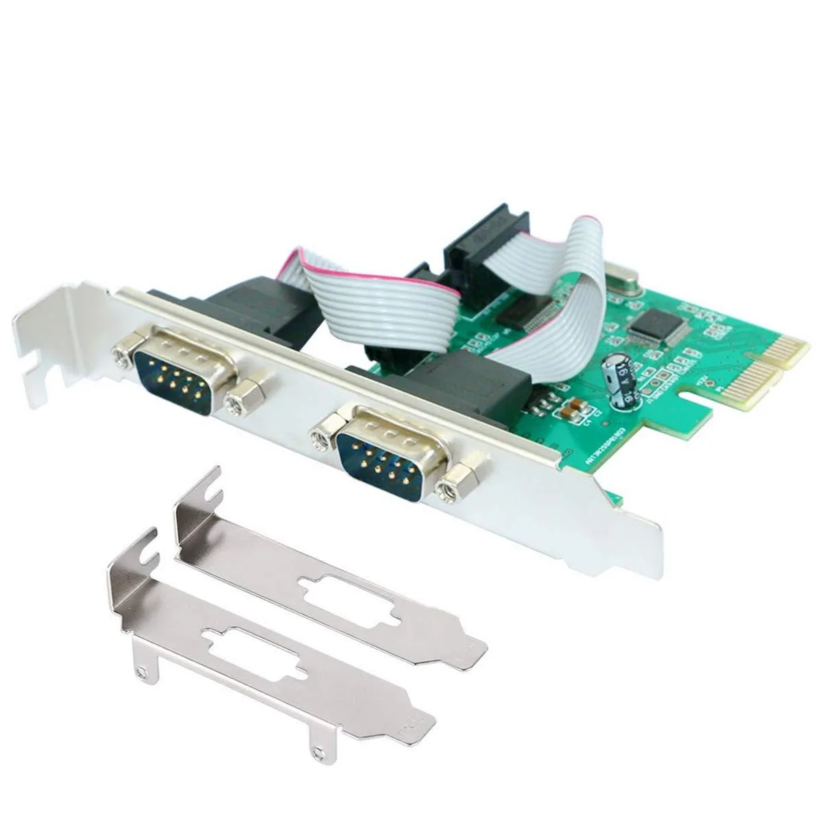  HP 2-Port PCIe Serial Expansion Card WCH382 Low Bracket — 商品写真