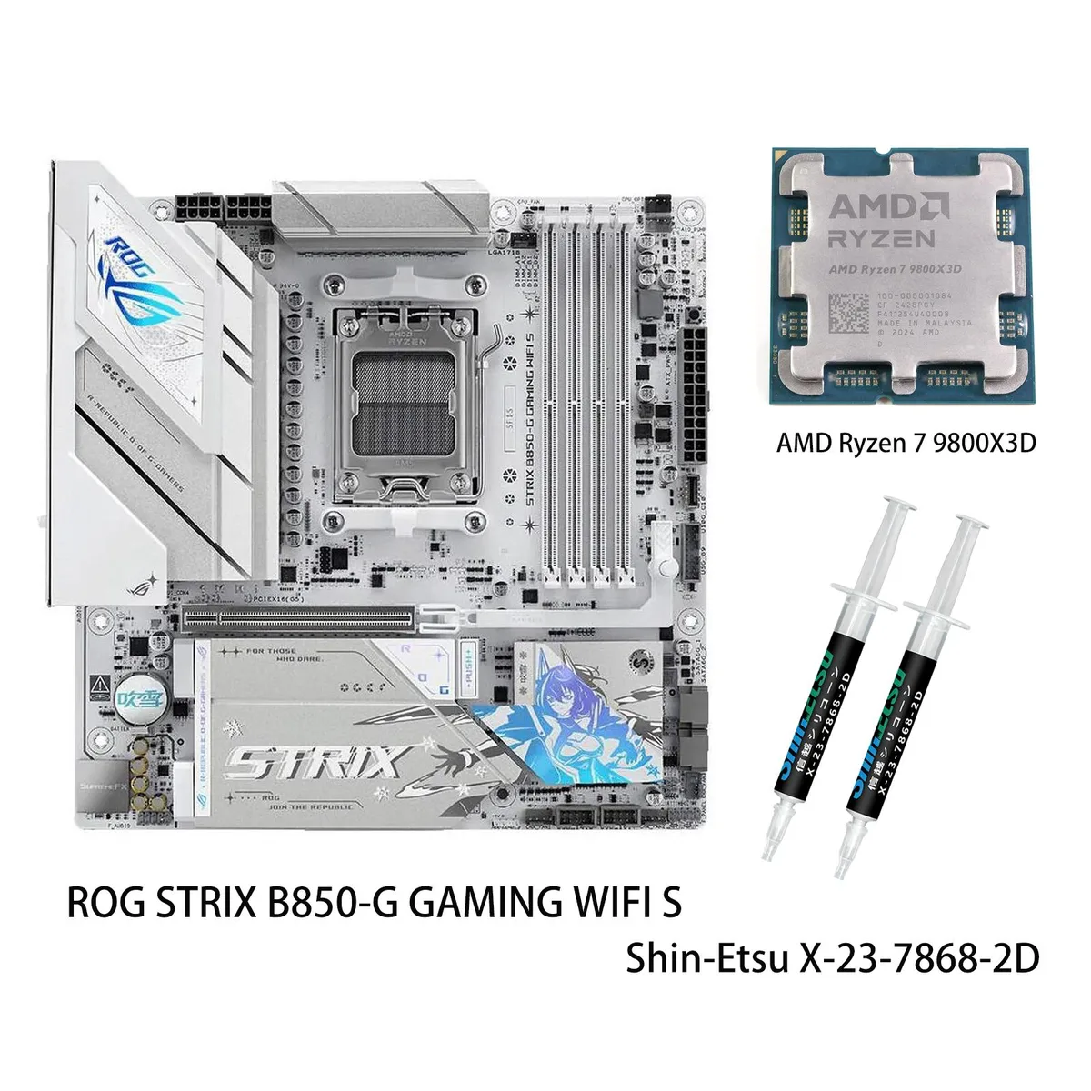 ASUS ASUS ROG Strix B850-G Gaming WiFi S AMD motherboard & Ryzen 7 9800X3D CPU Combo — toote foto