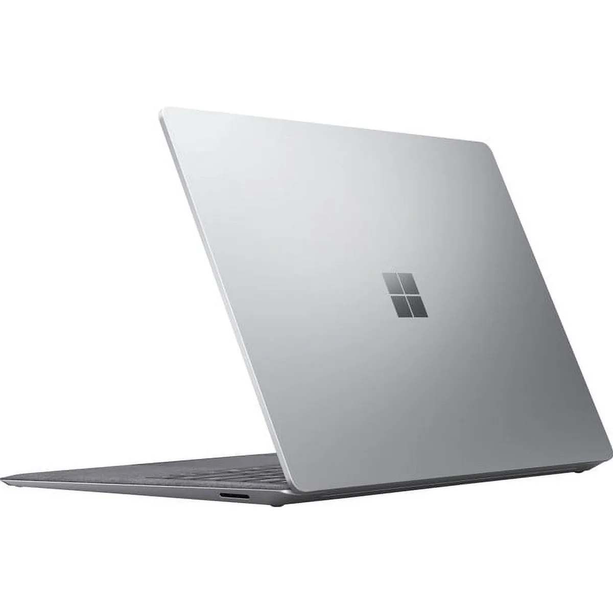 Silver 13.5 inch touchscreen laptop with USB-C and USB-A ports