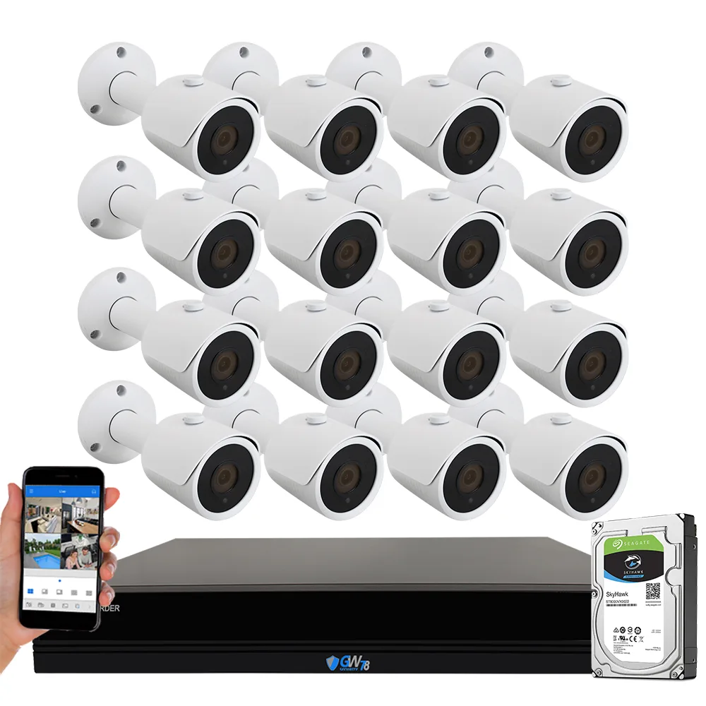 GW Security Inc. GW Security 16 Channel 5MP AI DVR System with 16 Cameras, 4TB HDD — product photo