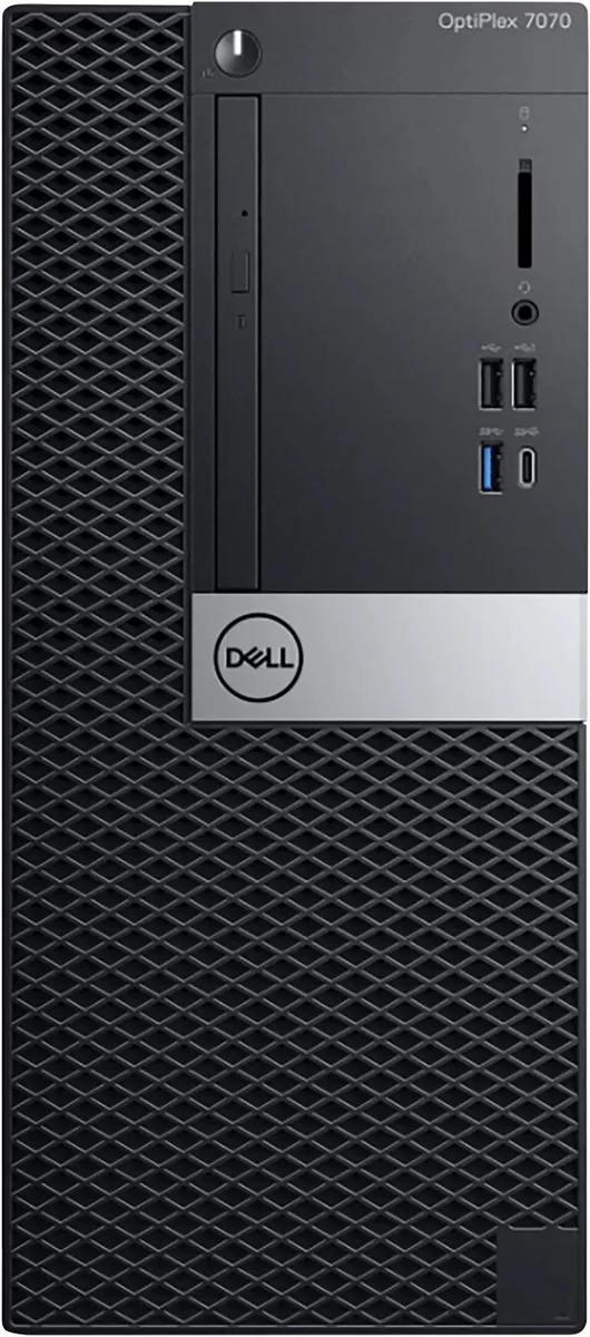 DELL DELL OptiPlex 7070 Tower Desktop PC Intel Core i5 8500 3.2GHz 8GB DDR4 256GB SSD Windows 11 Pro Black — photo du produit