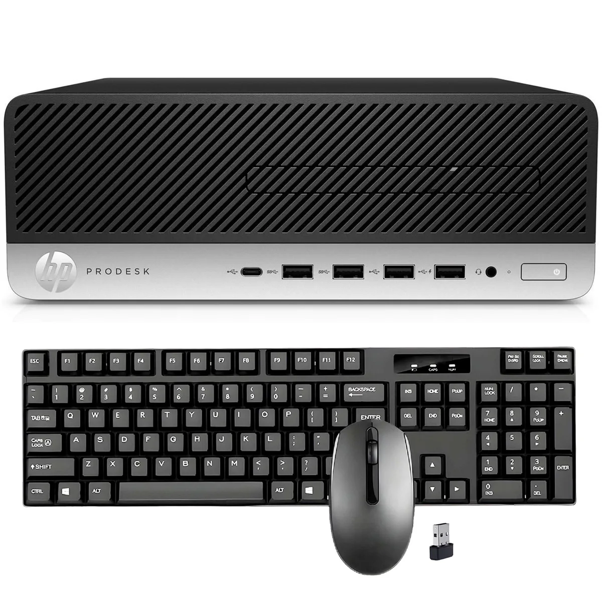 HP HP ProDesk 600 G3 SFF desktop PC, Core i5 7500, 8GB DDR4, 256GB SSD, Win 10 Pro — product photo