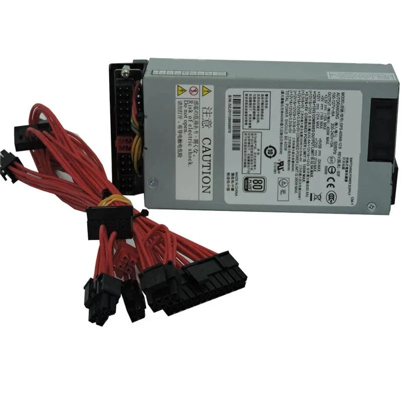 Compact silver 1U Flex ATX power supply unit with rear fan grille