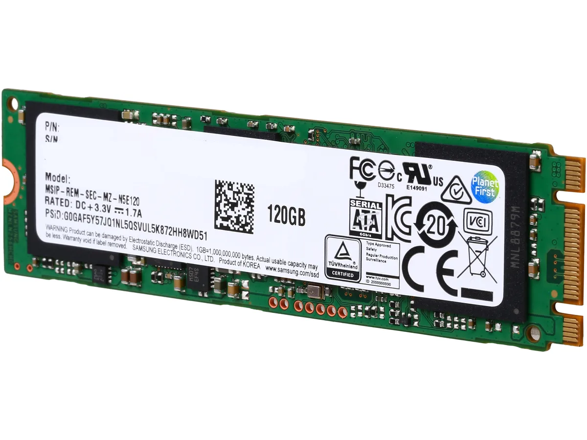 SAMSUNG SAMSUNG 850 EVO M.2 2280 120GB SATA internal SSD MZ-N5E120BW — toote foto