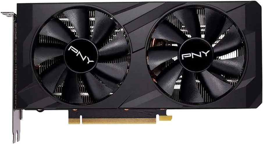 PNY GeForce RTX 3050 Verto Dual graphics card, dual-fan cooler, matte black finish