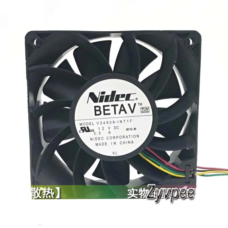 Zyvpee Zyvpee V34809-INT1F 120x38mm 4-Wire 12V 3.3A >7000 RPM Ball Bearing Case Fan — product photo