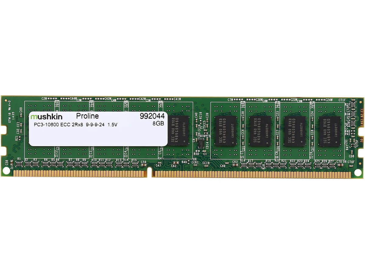Green 240-pin DDR3 server memory module with black heatspreader