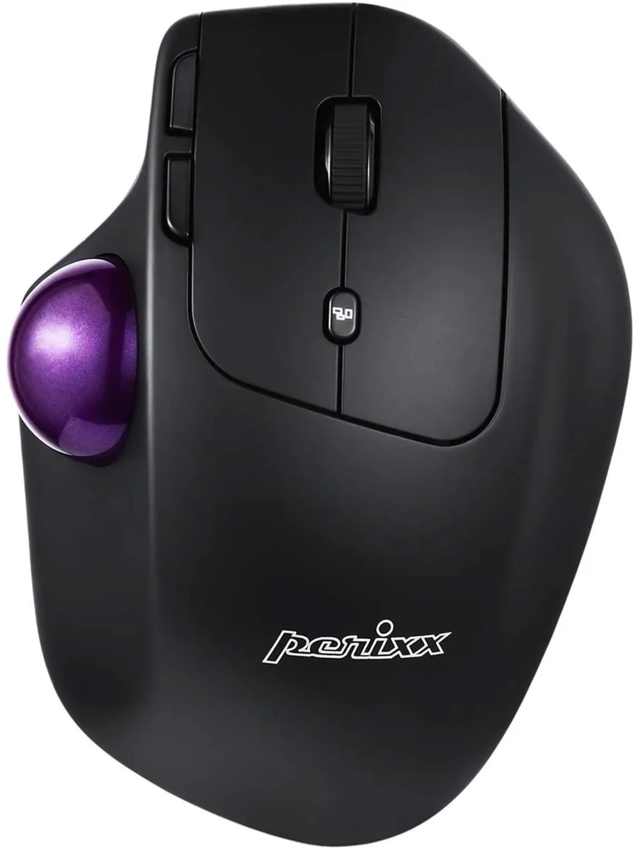 3DRose 3DRose PERIMICE-720 Wireless Trackball Adjustable 10 20 Degree 2.4 GHz Black 11449 — Produktfoto