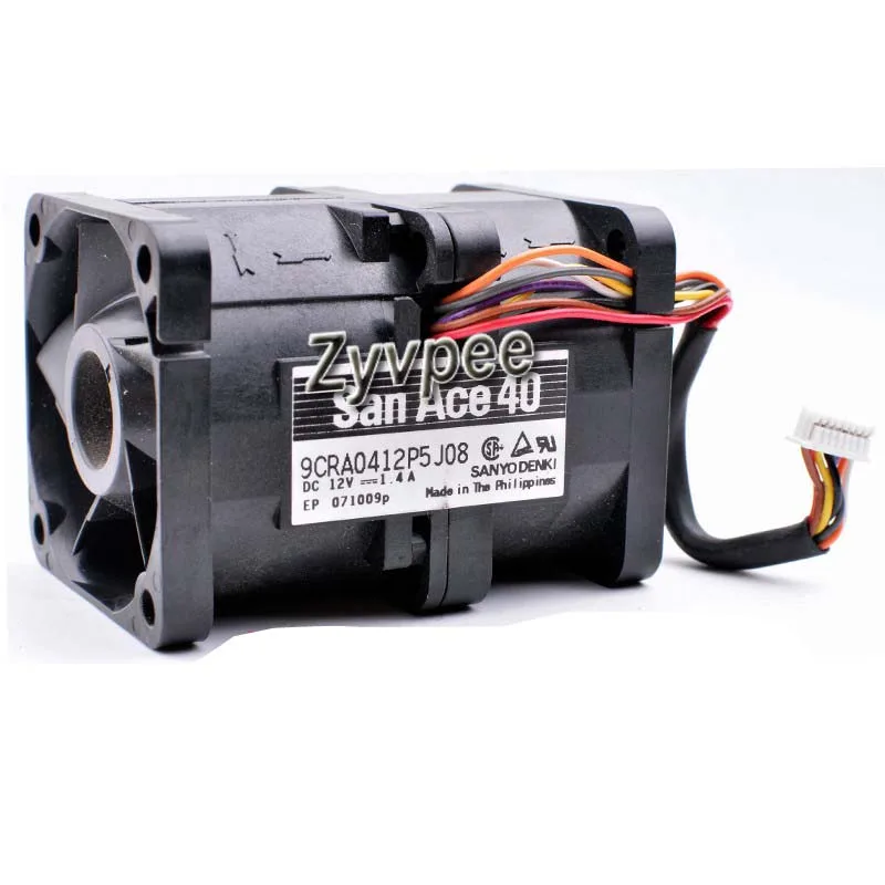 Zyvpee Zyvpee 9CRA0412P5J08 40mm 4056 12V 1.4A 8 wires 8 pins case fan — 제품 사진