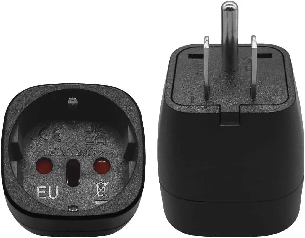 TeKit TeKit Schuko Female to NEMA 5-15P Power Adapter Black — fotografia produktu