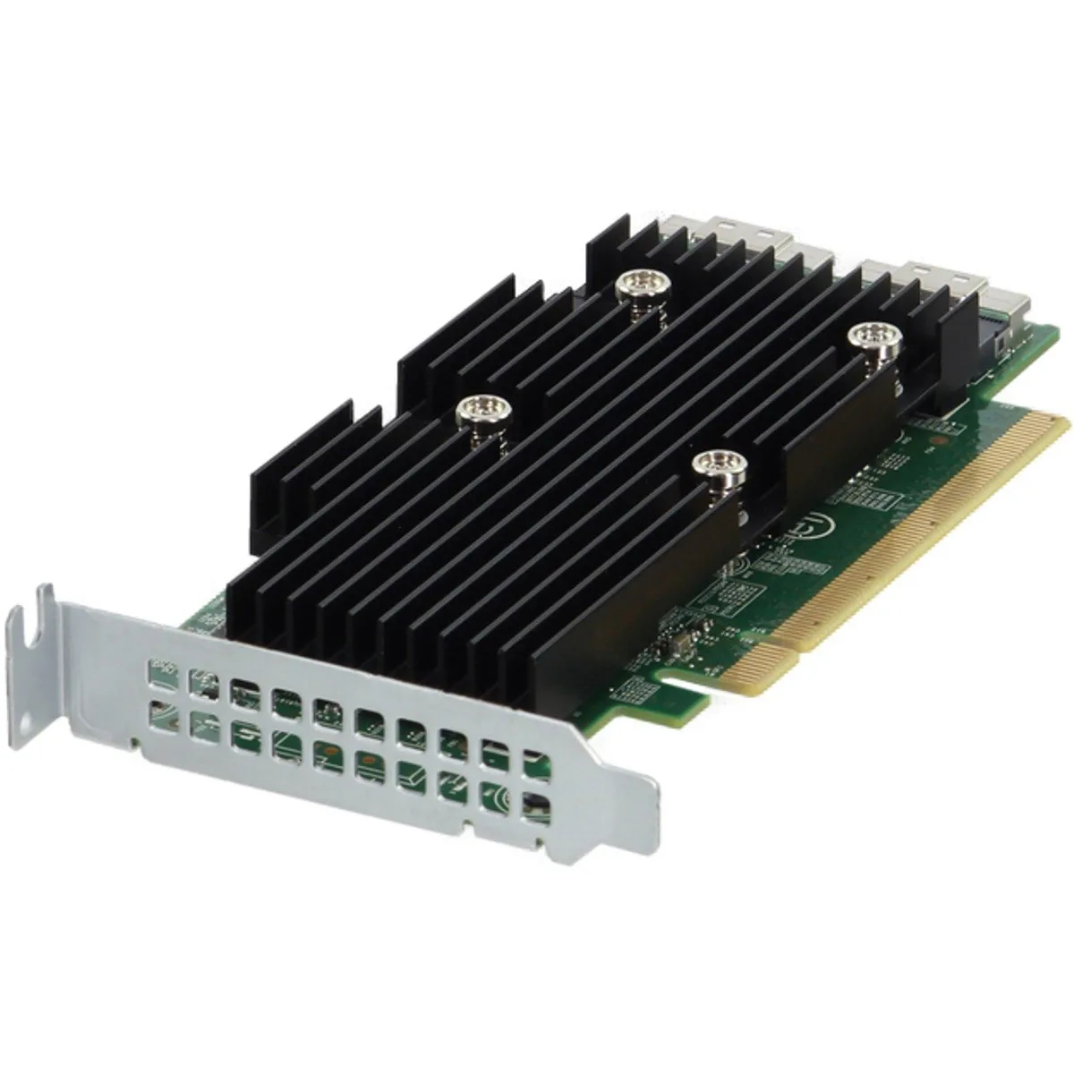 Low-profile PCIe extender card for Dell R640 and R740xd NVMe servers