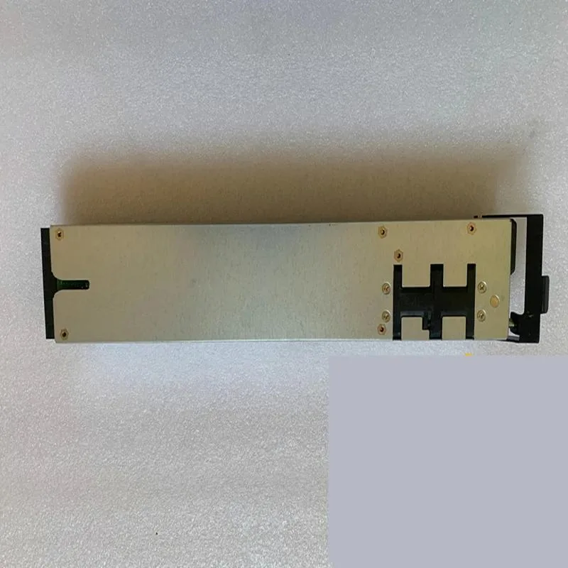 Rectangular ATX power supply unit in matte black finish with cooling fan visible