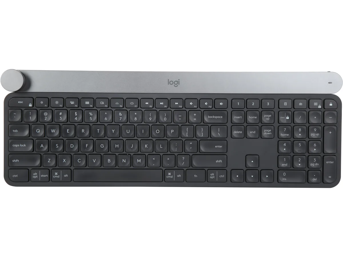 Logitech Logitech Craft 920-008484 keyboard Crown dial backlit RF Bluetooth dark grey aluminum — fotografie produktu